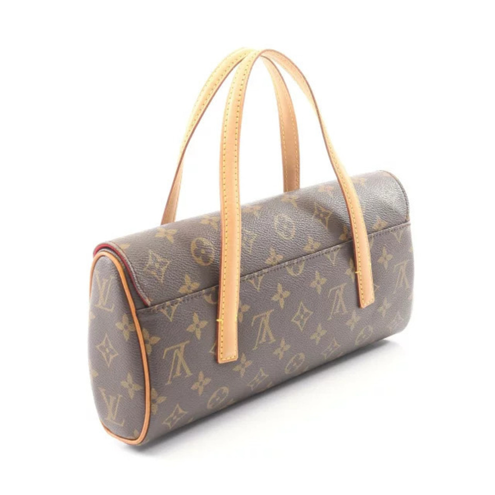 Louis Vuitton Monogram handbag canvas brown leather Sonatine Brown